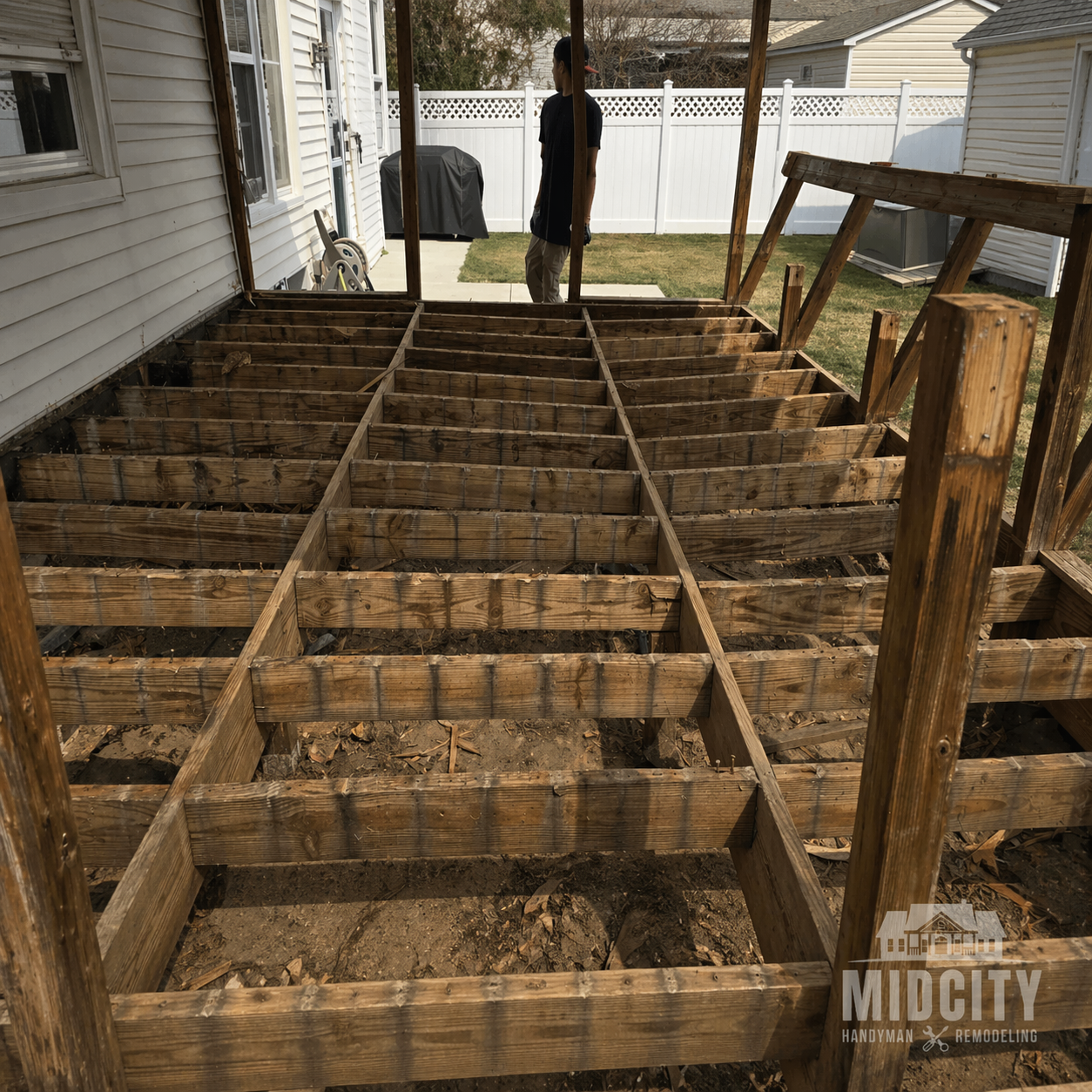 Deck Work — Paula Norton Before Photo